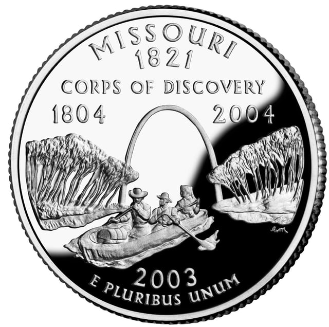 Commemorative US quarter featuring the Lewis and Clark expedition