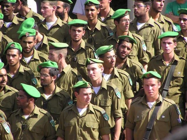 IDF Nahal Brigade soldiers on their regular service