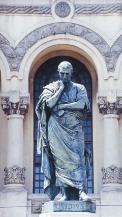 Statue in Constanța, Romania (the ancient colony Tomis), commemorating Ovid's exile