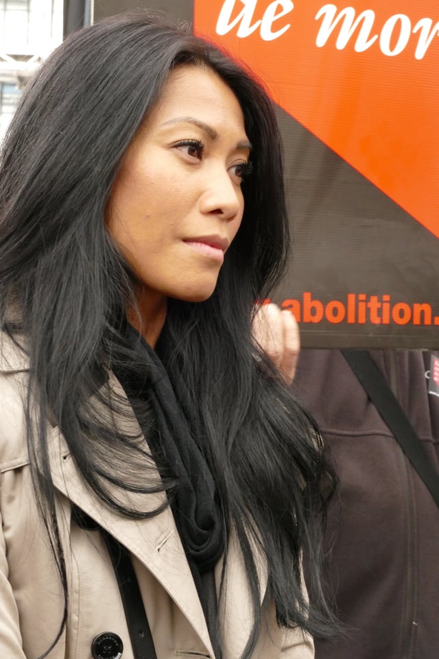 Anggun in Paris, France, on 25 April 2015.