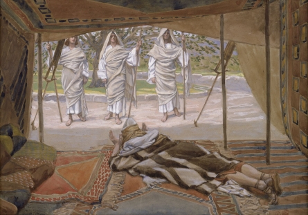 Abraham and the Three Angels (watercolor c. 1896–1902 by James Tissot)