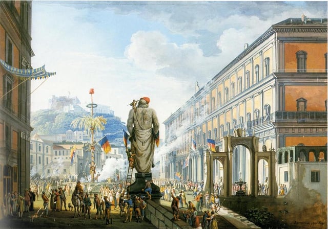 Naples depicted during the ephemeral Parthenopean Republic