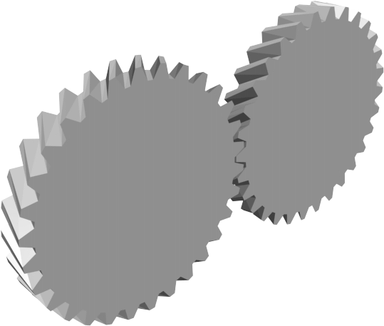An external contact helical gear in action
