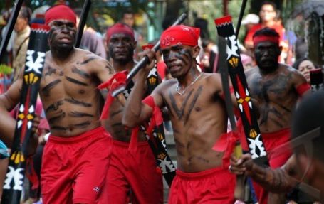 Cakalele, a traditional Moluccan dance