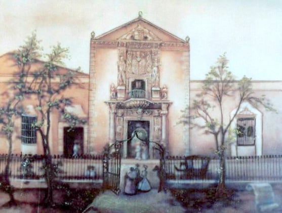 House of Montejo in a 19th-century lithograph