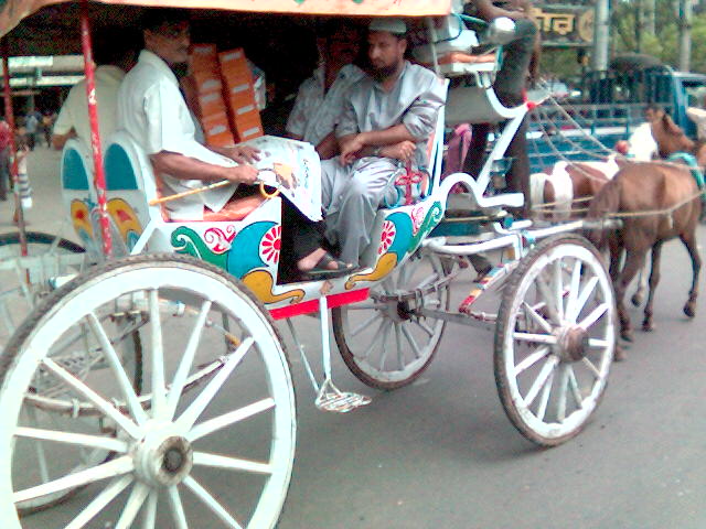 Horse-drawn carriages are really rare but some of them still run in some parts of Dhaka