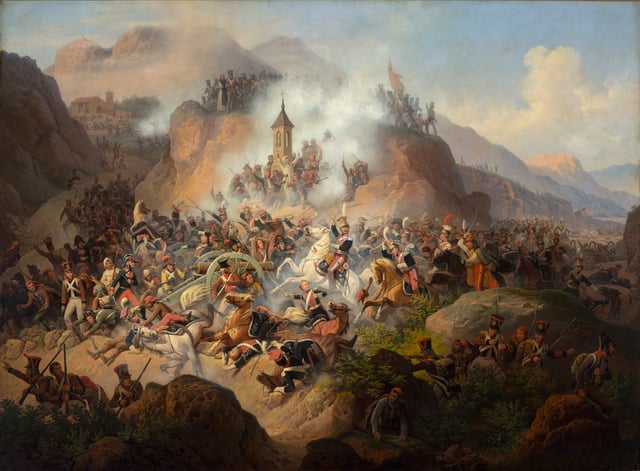 Polish cavalry at the Battle of Somosierra in Spain, 1808