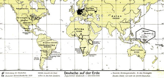 Nearly 100 million people around the world were of German ancestry in 1930