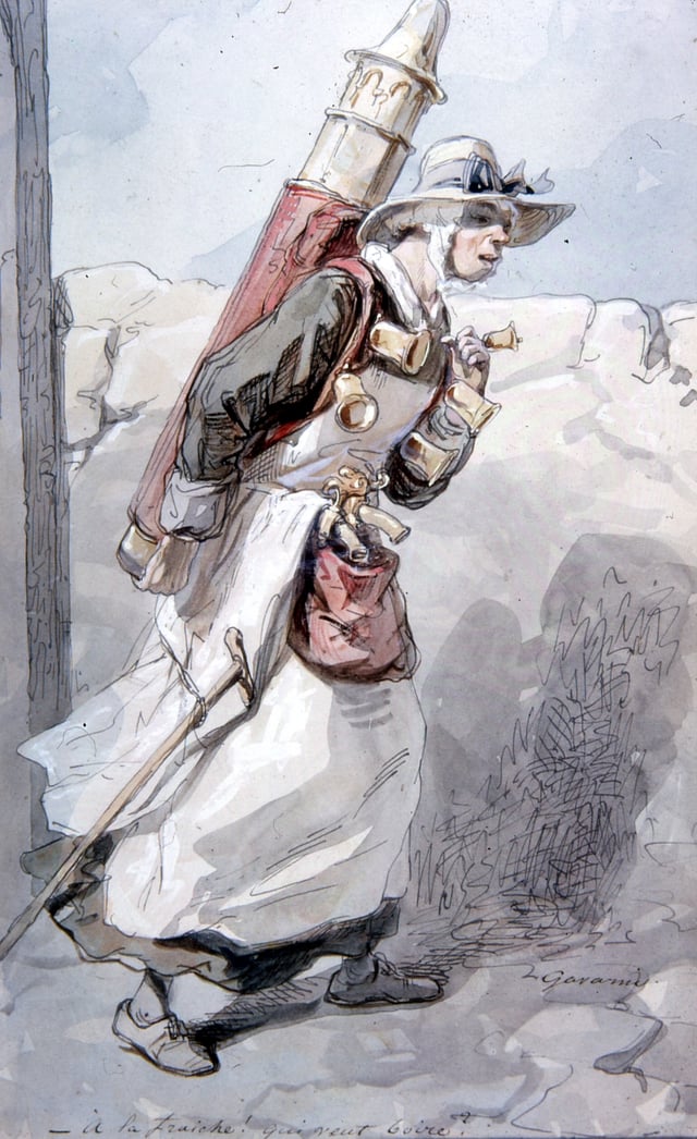 Paul Gavarni Woman Chocolate Vendor (1855–1857)