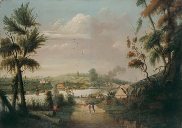 Convict artist Thomas Watling's A Northward View of Sydney Cove, 1794