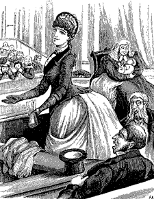 Australian women's rights were lampooned in this 1887 Melbourne Punch cartoon: A hypothetical female member foists her baby's care on the House Speaker.