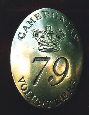 Belt-plate of the 79th Cameron Highlanders from the year of their formation (1793)