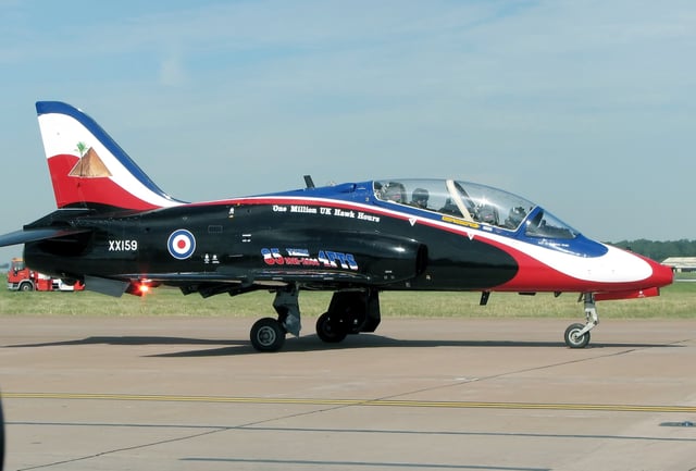 RAF Hawk T1A, marking the 85th anniversary of No. 4 Flying Training School