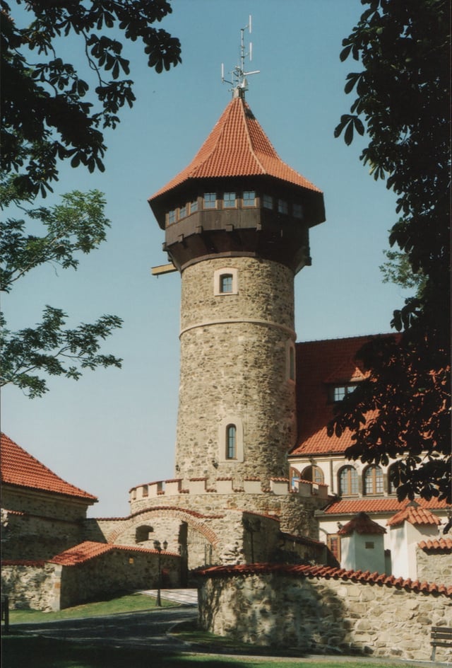 Lookout tower of the rebuilt Hněvín