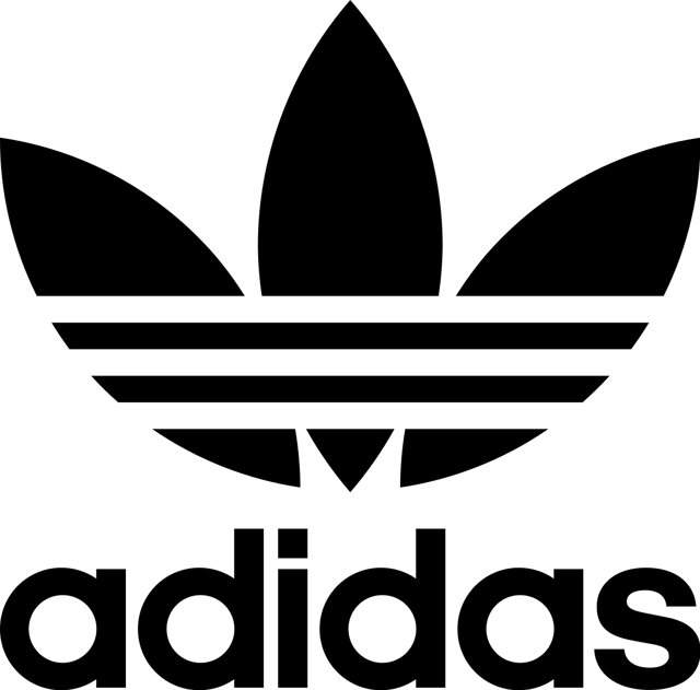 The original trefoil Adidas logo until 1998, it is now used on Adidas Originals.