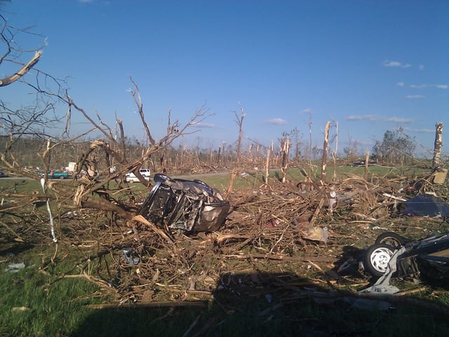 Tornado damage in Phil Campbell following the statewide April 27, 2011, tornado outbreak
