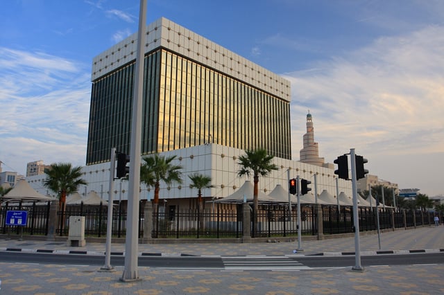 Qatar Central Bank's office in Doha.
