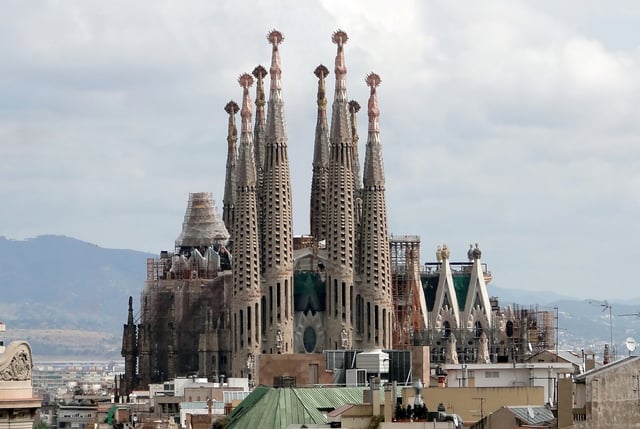 Sagrada Família church, designed by Gaudí