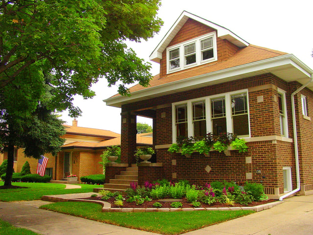 A typical Chicago Bungalow, examples of which are found in abundance on the South Side.