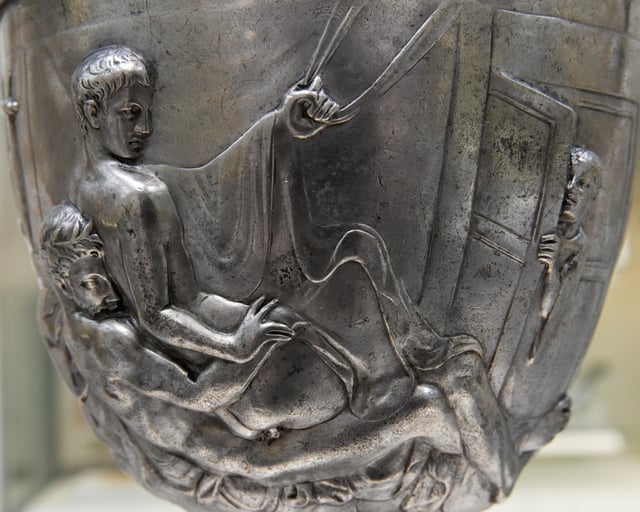 Two Roman males on the Warren Cup, British Museum