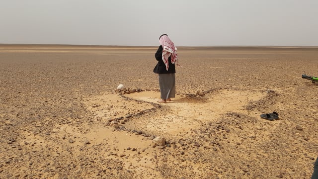 A nomad's mosque orientated towards Mecca