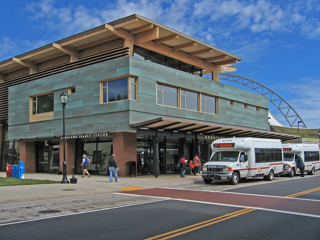 Bus Transit Center in downtown Charlottesville (2013)