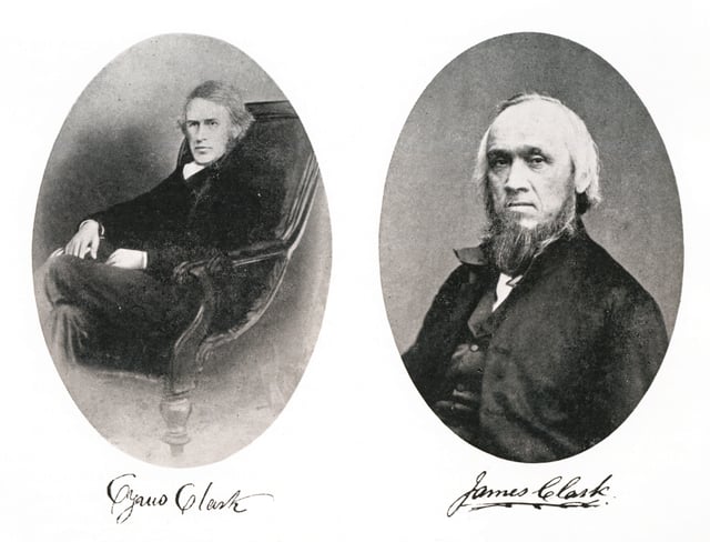 Cyrus and James Clark the founders of C&J Clark Ltd.