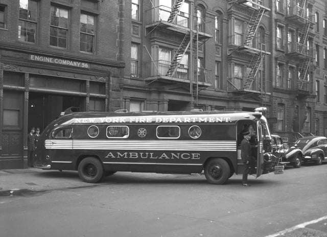 An FDNY ambulance in 1949