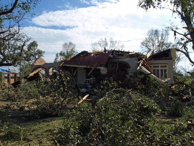 A house on Springhill Avenue destroyed in the Christmas Day 2012 tornado