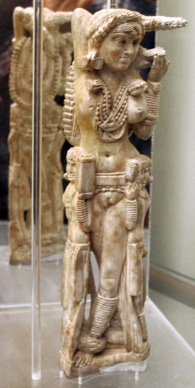 The Pompeii Lakshmi, an ivory statuette from the Indian subcontinent found in the ruins of Pompeii