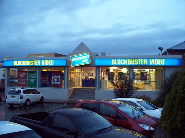 A Blockbuster store in Sandy Bay, an inner-suburb of Hobart, Tasmania