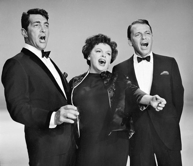 Sinatra with Dean Martin and Judy Garland in 1962