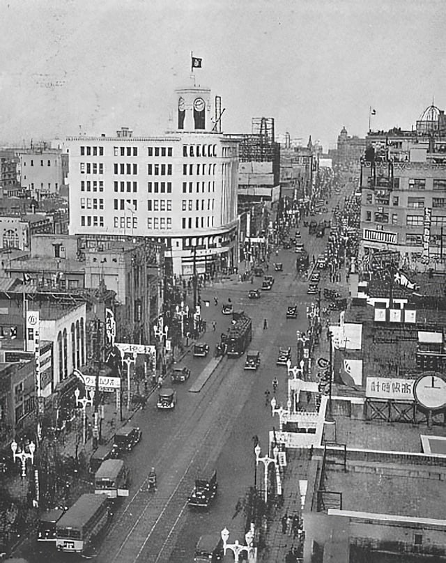 Ginza area in 1933