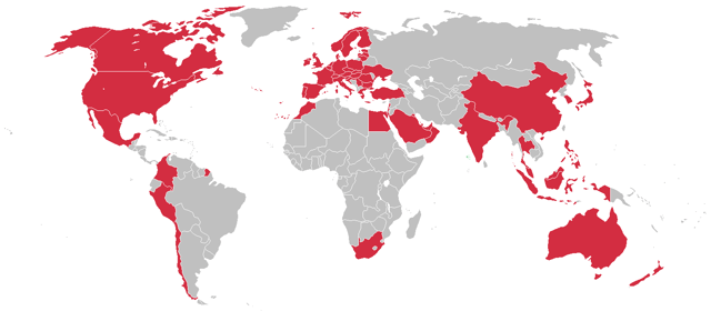 Countries H&M operates in (2015)
