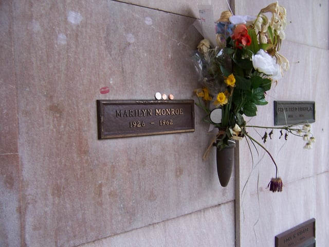 Monroe's crypt at Westwood Memorial Park in Westwood Village