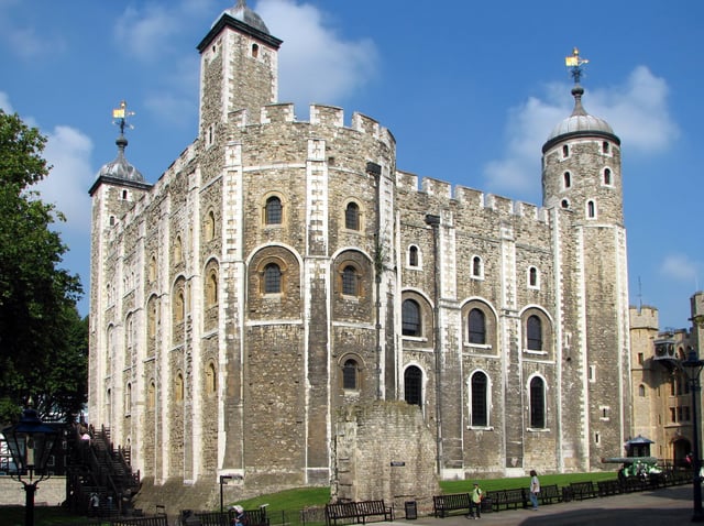 The White Tower in London, begun by William