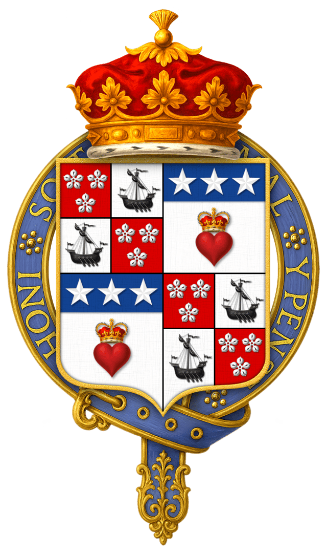 Quartered of arms of William Douglas-Hamilton, 3rd Duke of Hamilton, KG, PC
