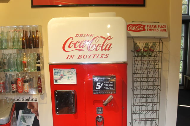 Early Coca-Cola vending machine at Biedenharn Museum and Gardens in Monroe, Louisiana