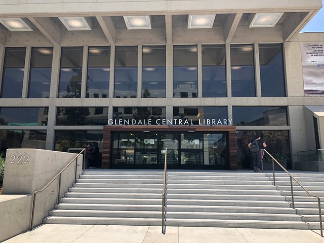 Front entrance to the Downtown Central Library, 2018