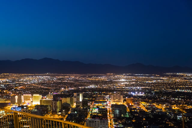 A view of the Las Vegas Valley looking north from the Stratosphere Tower