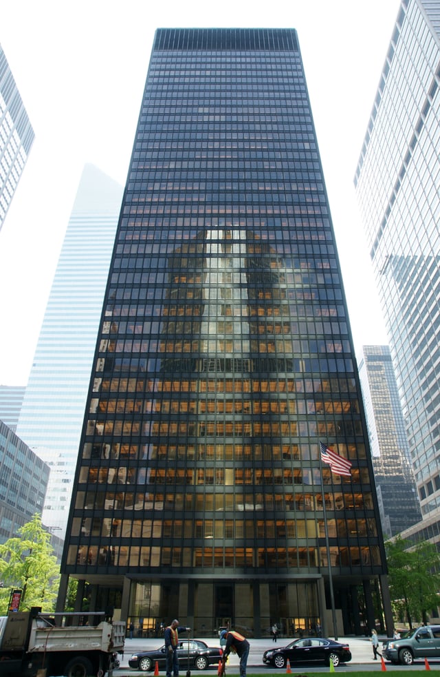 The Seagram Building: Home of Wells Fargo Securities' New York offices and trading floors