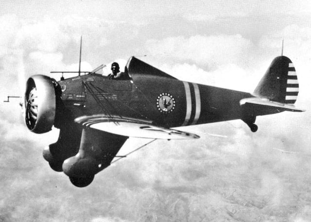 An early monoplane fighter: the Boeing P-26 Peashooter, which first flew in 1932