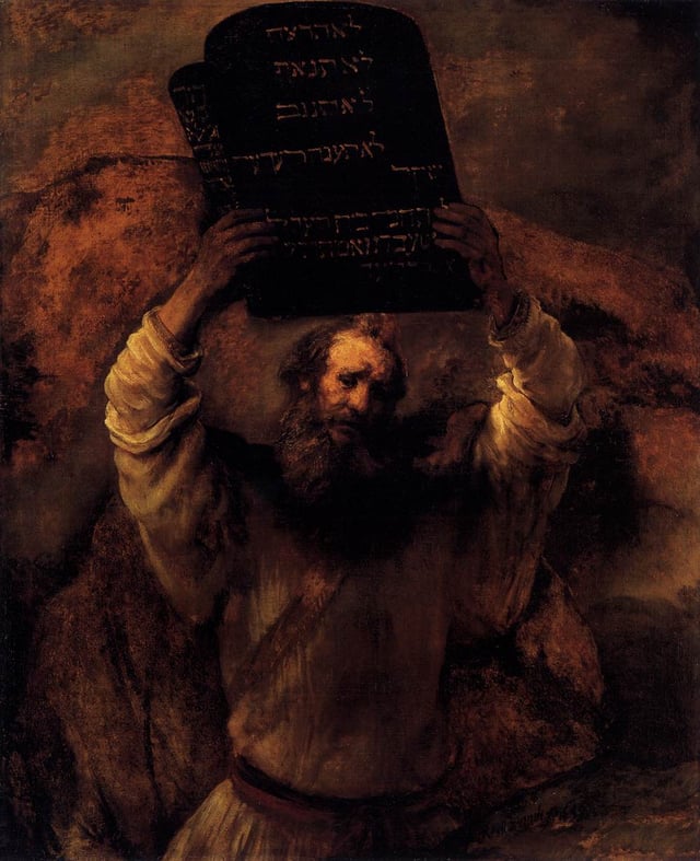 Moses Breaking the Tablets of the Law by Rembrandt