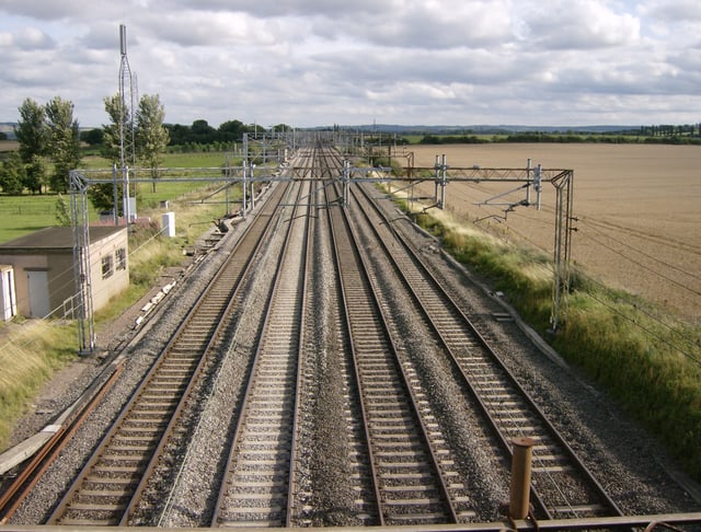 View towards 'Sears Crossing' where the robbers took control of the train 51°53′23″N 0°40′23″W