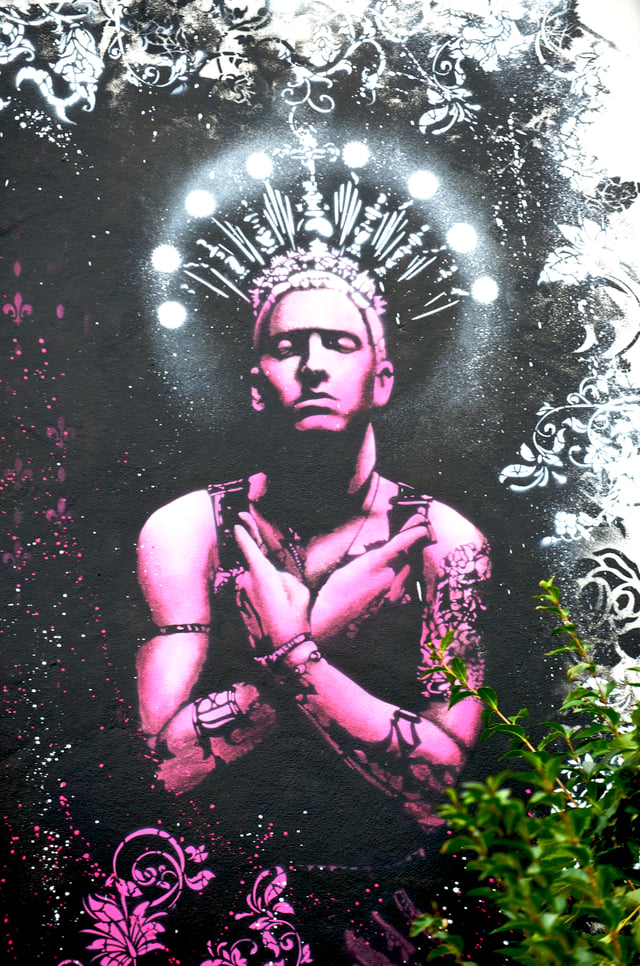 Eminem artwork in Southsea Skatepark
