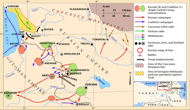 Caucasus front during the Crimean War