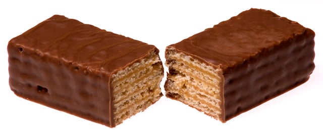 A Caramel Wafer split