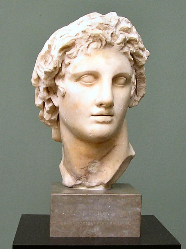 A Roman copy of an original 3rd century BC Greek bust depicting Alexander the Great, Ny Carlsberg Glyptotek, Copenhagen