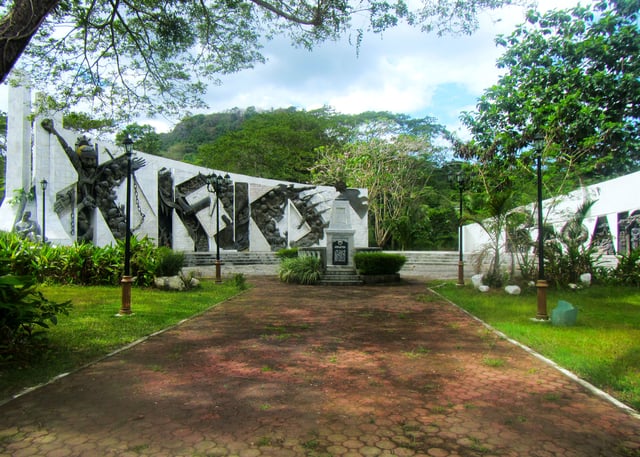 Andres Bonifacio's monument at the foot of Mount Nagpatong and Mount Buntis in Maragondon, Cavite where he was believed to be martyred; where his execution took place upon orders of Emilio Aguinaldo's administration last May 10, 1897.