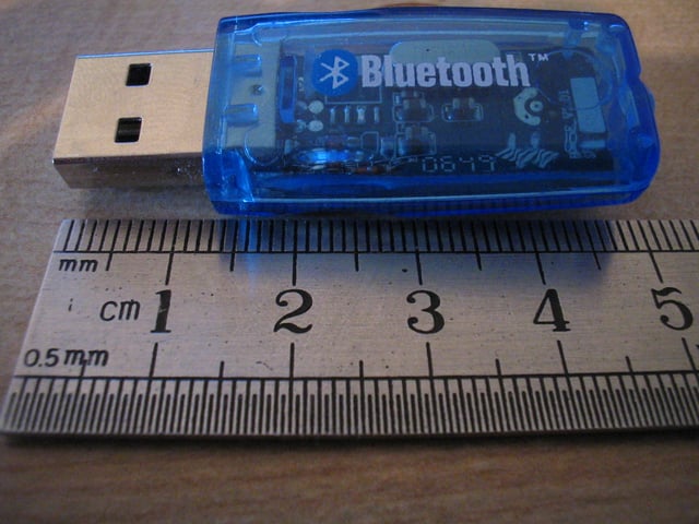 A typical Bluetooth USB dongle.